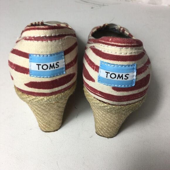 Toms open toe Espadrille wedge sandals size 10W - Picture 9 of 9